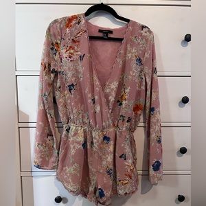 Forever 21 pink floral romper